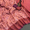 Deserving Pink Soft Banarasi Tissue Silk Saree With Precious Blouse Piece