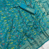 Demanding Sea Green Soft Banarasi Silk Saree With Radiant Blouse Piece