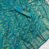 Demanding Sea Green Soft Banarasi Silk Saree With Radiant Blouse Piece