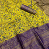 Surreptitious Yellow Kanjivaram Silk Saree With Prodigal Blouse Piece