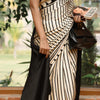 Glorious Beige Digital Printed Crape Silk Saree With Whimsical Blouse Piece