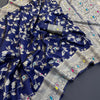 Assemblage Navy Blue Soft Banarasi Silk Saree With Classy Blouse Piece