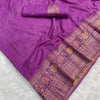 Beautiful Lavender Soft Banarasi Silk Saree With Snazzy Blouse Piece