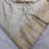 Beautiful Off White Soft Banarasi Silk Saree With Snazzy Blouse Piece