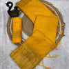 Beautiful Yellow Soft Banarasi Silk Saree With Snazzy Blouse Piece