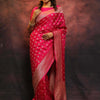 Lassitude Dark Pink Soft Silk Saree With Scintilla Blouse Piece