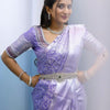 Desultory Lavender Soft Silk Saree With Majesty Blouse Piece