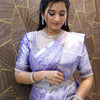 Desultory Lavender Soft Silk Saree With Majesty Blouse Piece
