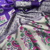 Delectable Violet Paithani Silk Saree With Piquant Blouse Piece