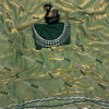 Ethnic Green Sequence Work Fandy Silk Saree With Glamorous Blouse Piece