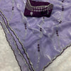 Stylish Lavender Sequence Work Fandy Silk Saree With Elegant Blouse Piece