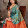 Extraordinary Rama Soft Banarasi Silk Saree With Angelic Blouse Piece