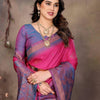 Mellifluous Dark Pink Soft Banarasi Silk Saree With Luxuriant Blouse Piece