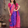 Staring Purple Soft Banarasi Silk Saree With Capricious Blouse Piece