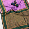 Incredible Lavender Soft Banarasi Silk Saree With Pulsating Blouse Piece