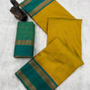 Piquant Mustard Soft Banarasi Silk Saree With Sonorous Blouse Piece