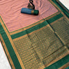 Improbable Peach Soft Banarasi Silk Saree With Deserving Blouse Piece