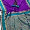 Beleaguer Royal Purple Soft Banarasi Silk Saree With Demanding Blouse Piece