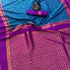 Sophisticated Teal Blue Soft Banarasi Silk Saree With Rhapsodic Blouse Piece