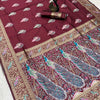 Nectarous Maroon Soft Banarasi Silk Saree With Deserving Blouse Piece