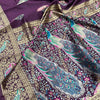 Opulent Purple Soft Banarasi Silk Saree With Ephemeral Blouse Piece