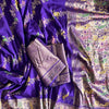 Blissful Royal Purple Soft Banarasi Silk Saree With Sumptuous Blouse Piece