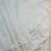 Delightful Off White Embroidery Work Tussar Silk Saree With Inimitable Blouse Piece