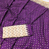 Twirling Purple Embroidery Work Tussar Silk Saree With Felicitous Blouse Piece