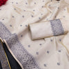 Demanding Off White Embroidery Work Tussar Silk Saree With Rhapsody Blouse Piece