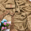 Quintessential Beige Embroidery Work Tussar Silk Saree With Flamboyant Blouse Piece