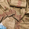 Quintessential Beige Embroidery Work Tussar Silk Saree With Flamboyant Blouse Piece