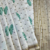 Innovative Off White Embroidery Work Tussar Silk Saree With Amazing Blouse Piece