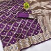Posh Purple Soft Banarasi Silk Saree With Demesne Blouse Piece
