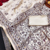 Unique Off White Embroidery Work Tussar Silk Saree With Susurrous Blouse Piece