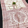 Serendipity Off White Embroidery Work Tussar Silk Saree With Desuetude Blouse Piece