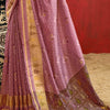 Elision Lavender Soft Banarasi Silk Saree With Lovely Blouse Piece