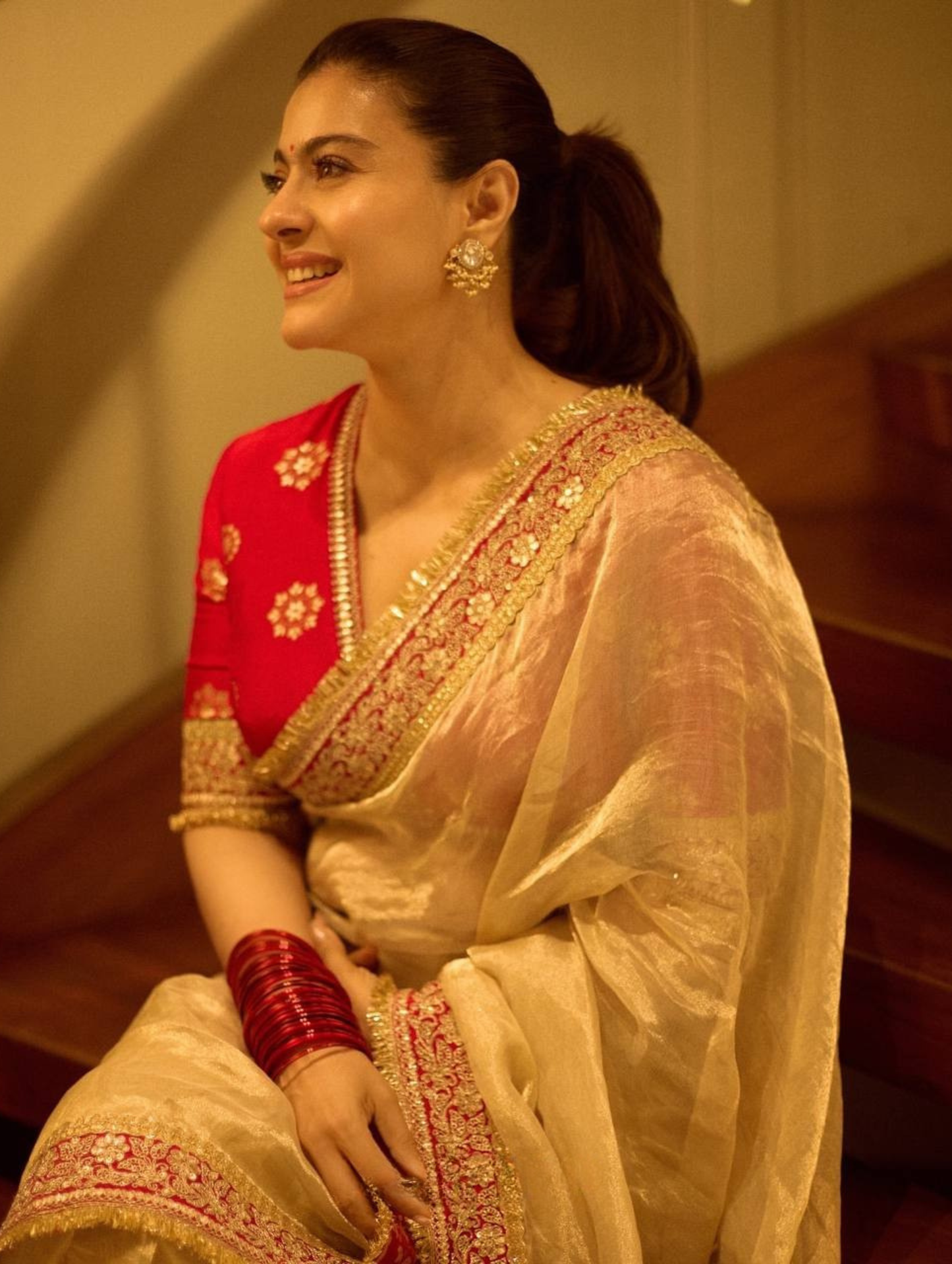 Maroon Embroidered Silk Blouse with Ivory Net Dupatta & Heavy Zari Border