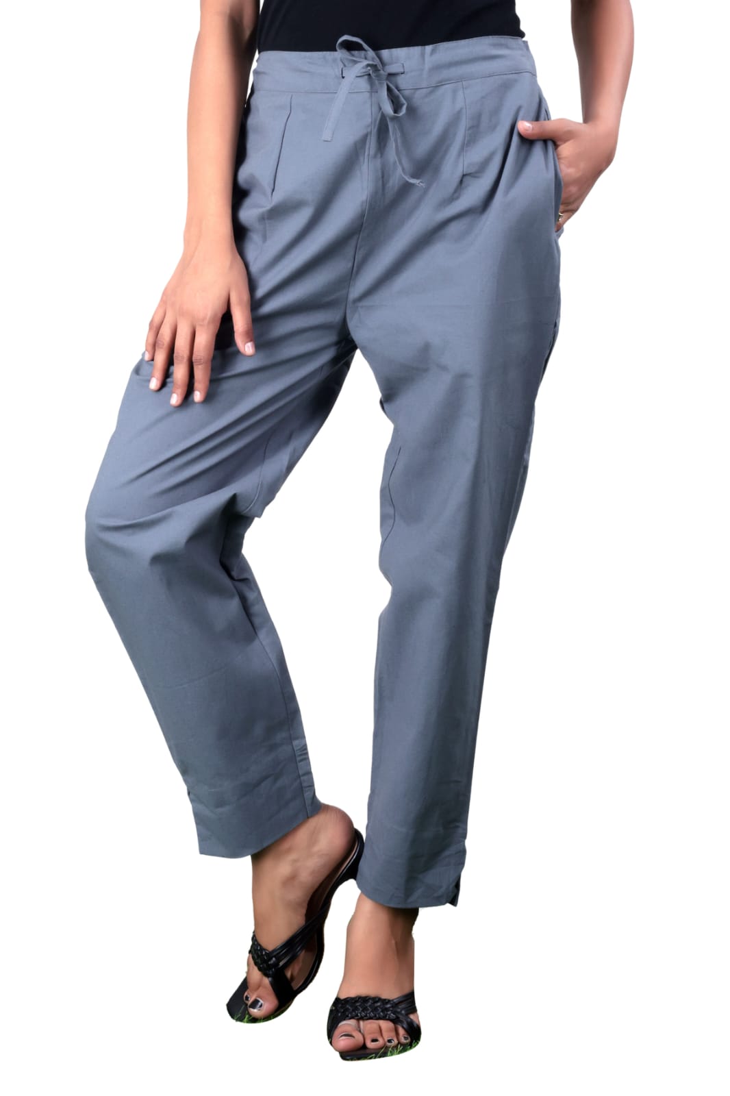 Grey Cotton Pants