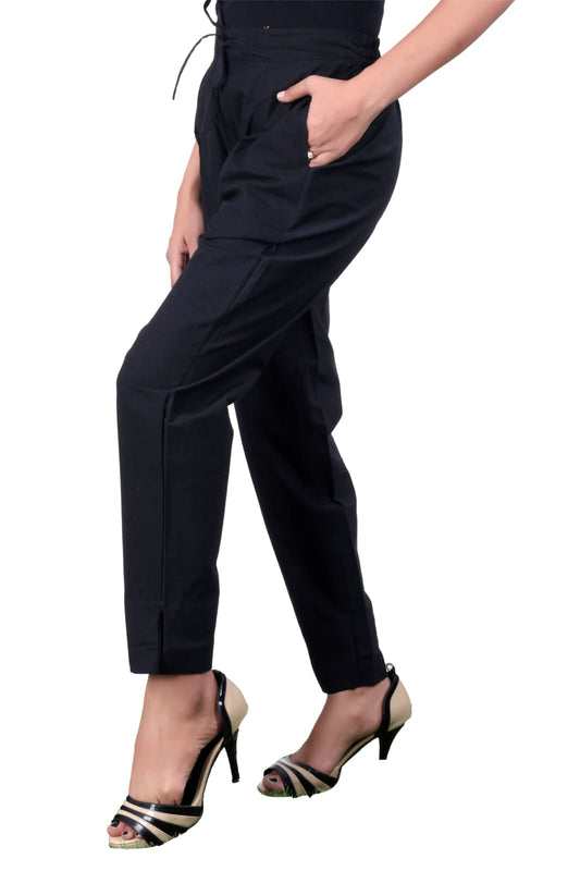 Black Cotton Pants