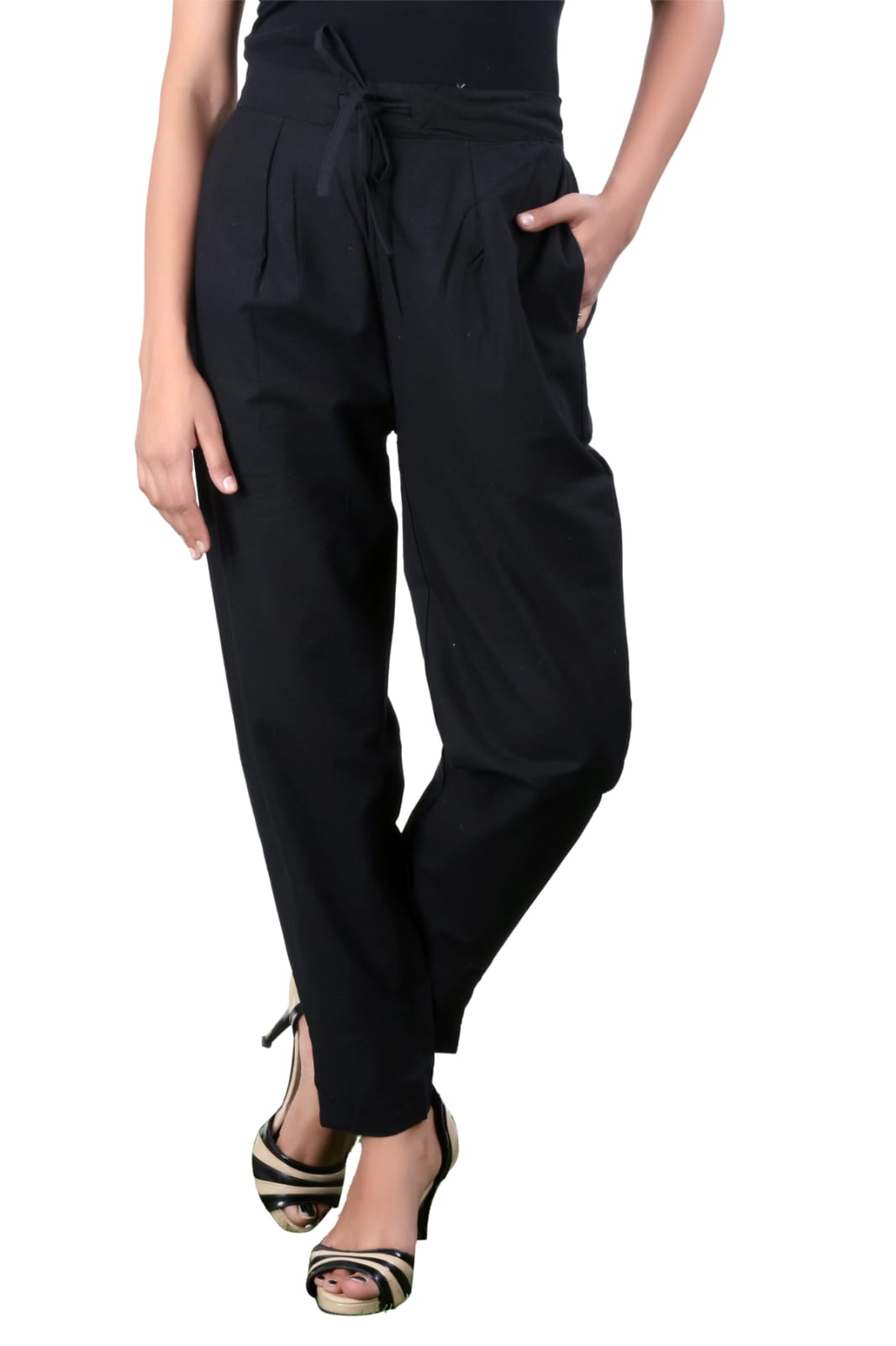 Black Cotton Pants