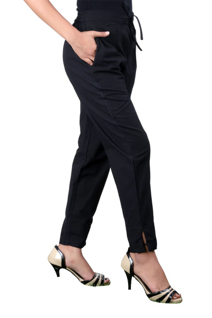 Black Cotton Pants