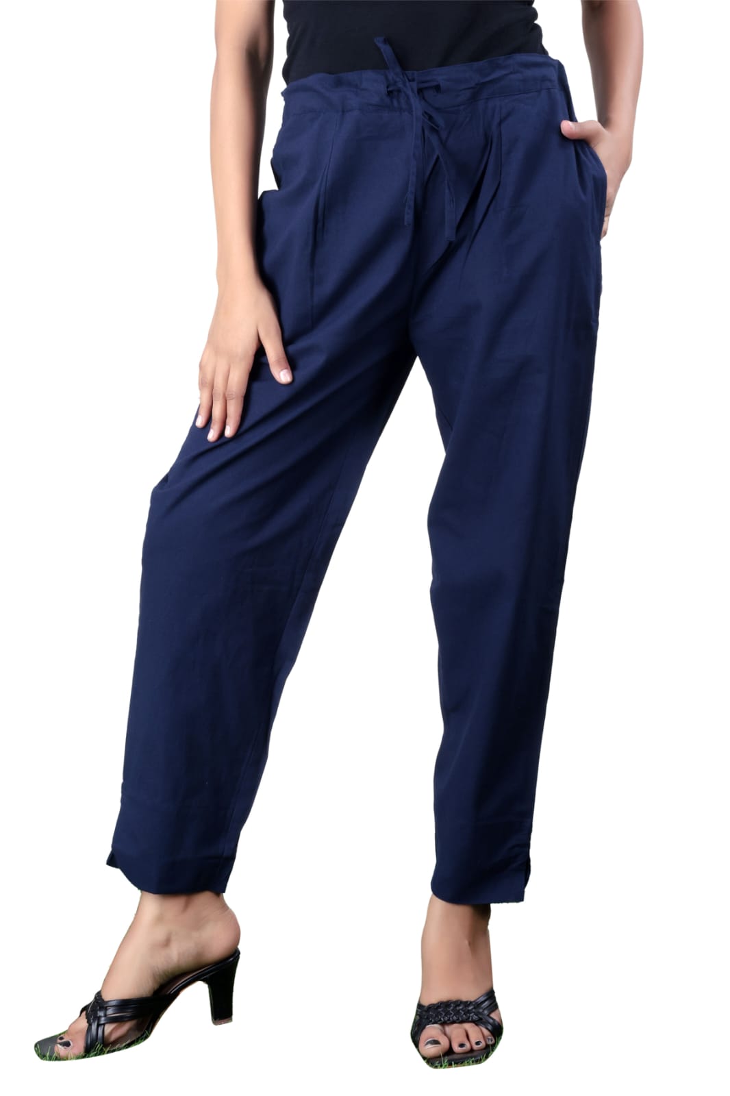 Navy Cotton Pants