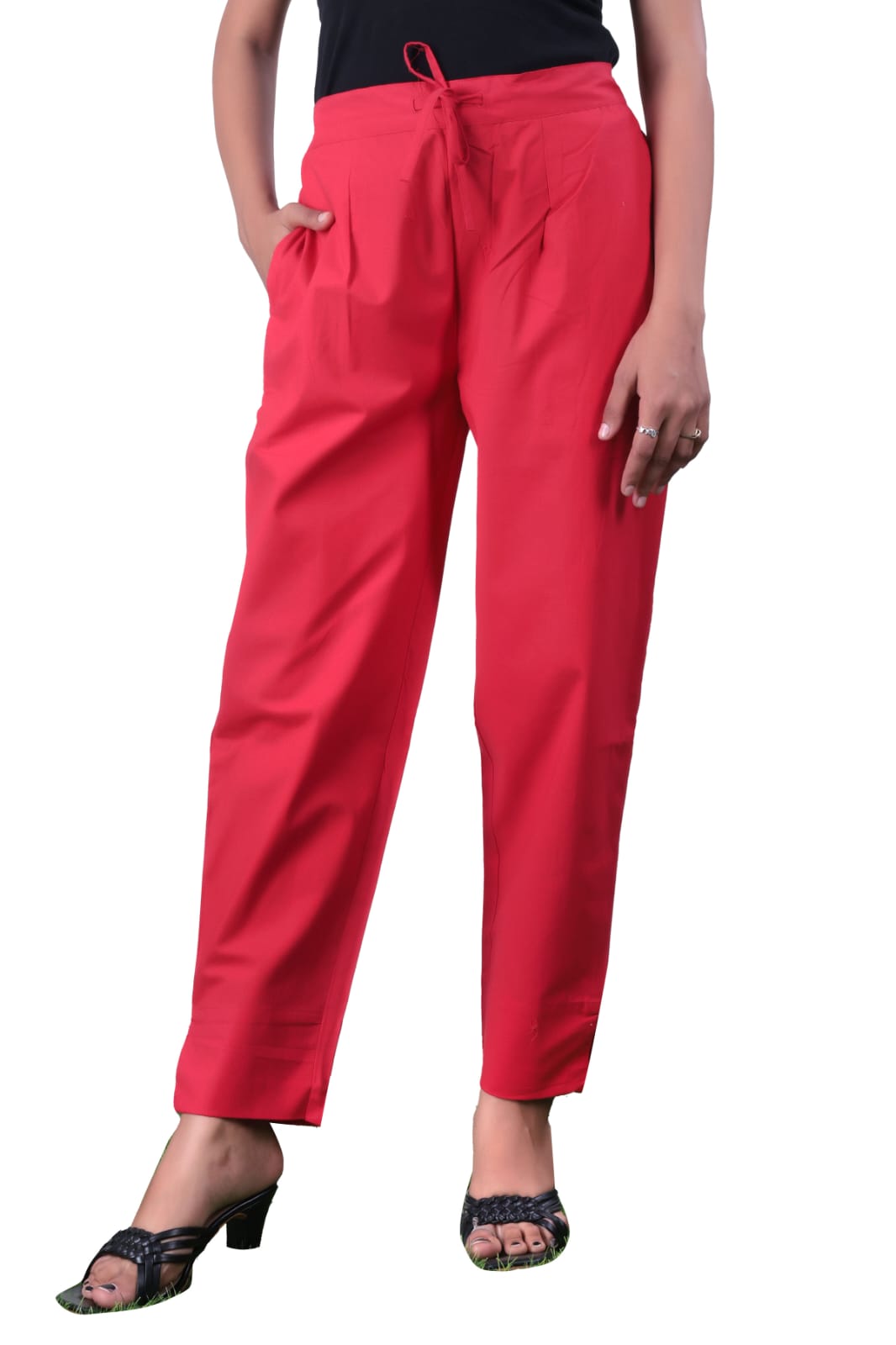 Red Cotton Pants