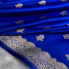 Royal Blue Silk Saree with Elegant Golden Zari Butti Work