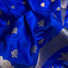 Royal Blue Silk Saree with Elegant Golden Zari Butti Work