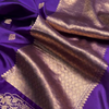 Regal Royal Purple Banarasi Silk Saree with Gold Zari Floral Buti & Ornate Pallu Design
