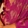 Regal Magenta Banarasi Silk Saree with Antique Gold 'Vana-Chari' Animal Motifs