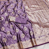 Lavender Purple Silk Saree with Elegant Gold Zari Traditional Border