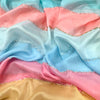 Pastel Multi-Color Striped Organza Saree with Subtle Sequin Work & Matching Blouse