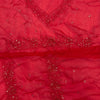 Classic Red Organza Silk Saree with Floral Sequin Embroidery and Matching Blouse
